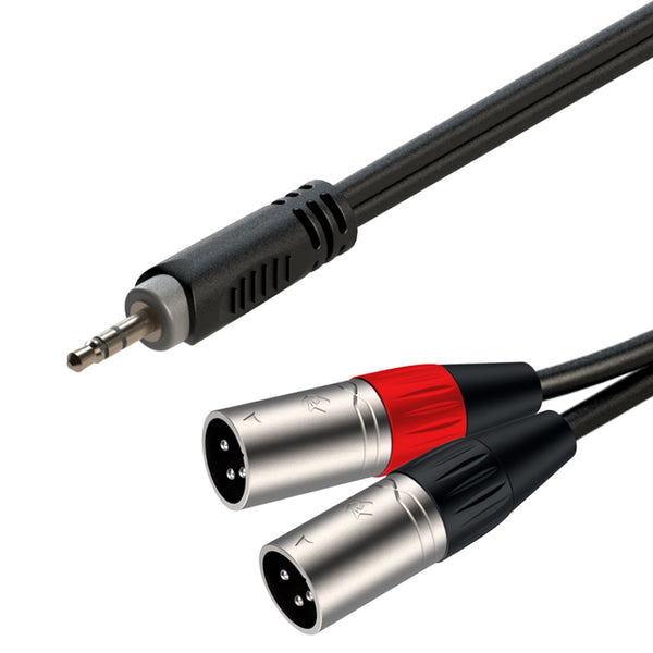 CABLE 1 PLUG STEREO A 2 PLUG XLR 3 POLOS MAC RAYC190L3