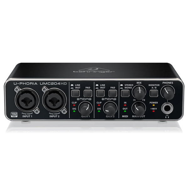 Interfaz de audio para grabación UMC204HD BEHRINGER