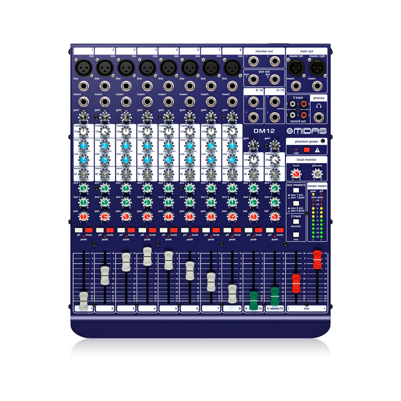 MIXER ANALOGO DE 12 CANALES MIDAS DM12 – Hipercentro Electrónico