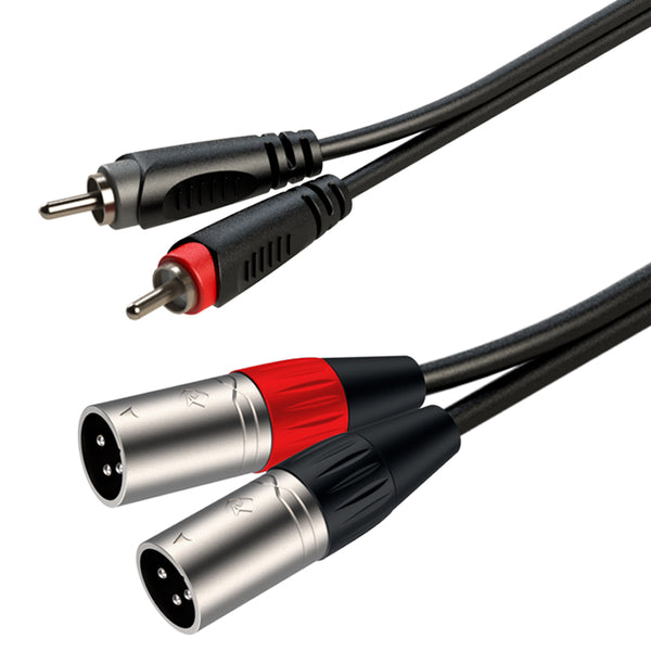 CABLE 2 PLUG RCA A 2 PLUG XLR 3 POLOS DE 3MT RACC/SACC190L3